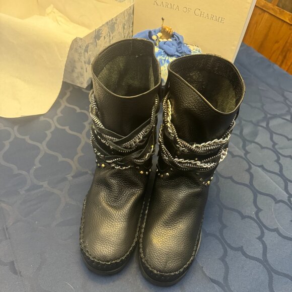 Karma of Charme Italian leather boho boots ~ 40 - Picture 4 of 13